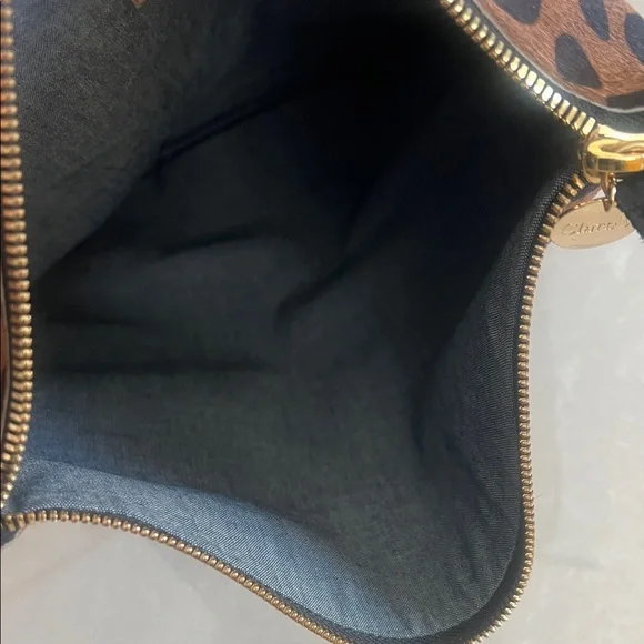 Clare V Leopard Print Clutch with Gold Accents - Picture 4 of 5